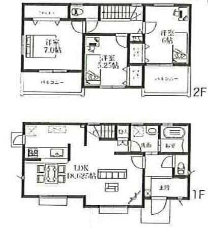 Floor plan. 22,800,000 yen, 3LDK, Land area 125.35 sq m , Building area 90.26 sq m