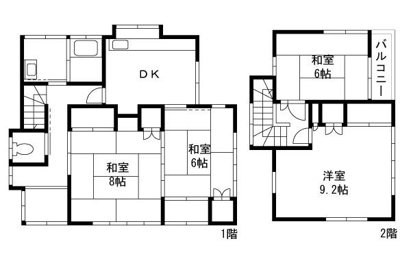 Floor plan. 19,800,000 yen, 4DK, Land area 162.4 sq m , Building area 88.82 sq m