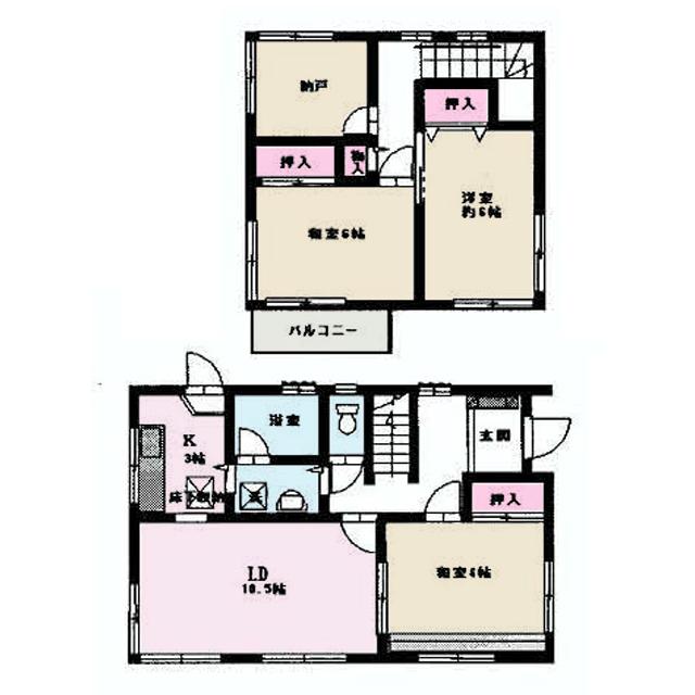 Floor plan. 16.8 million yen, 3LDK + S (storeroom), Land area 131.74 sq m , Building area 90.62 sq m