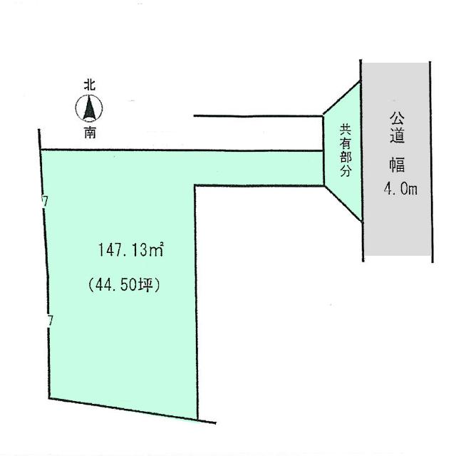 Compartment figure. Land price 11 million yen, Land area 147.13 sq m