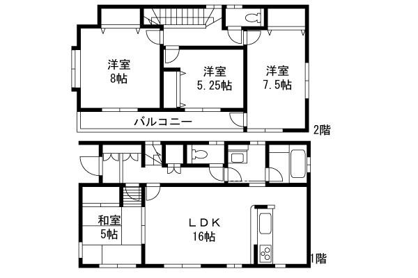 Floor plan. 25,800,000 yen, 4LDK, Land area 119.07 sq m , Building area 100.19 sq m