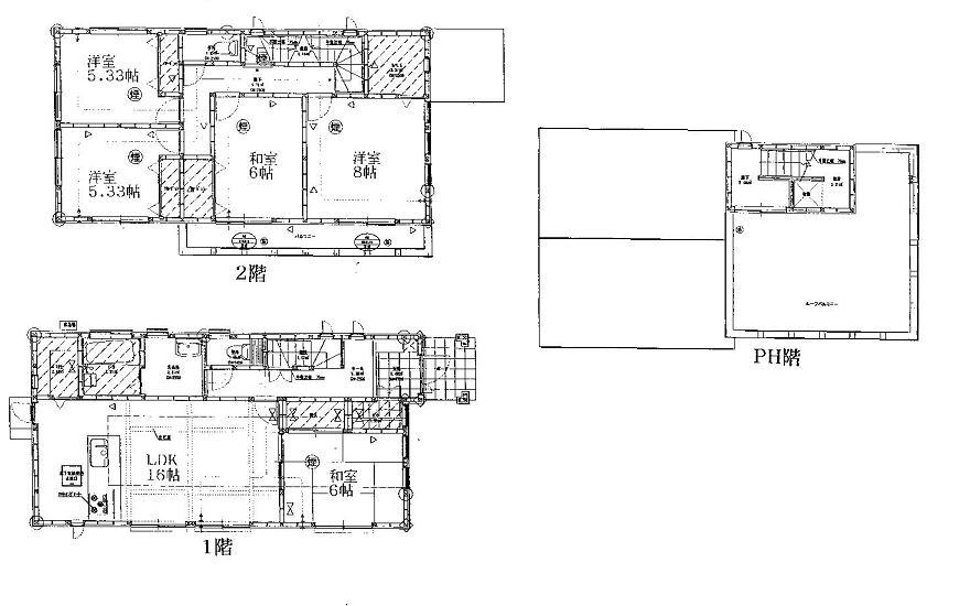 Floor plan. 27,800,000 yen, 5LDK + S (storeroom), Land area 165.35 sq m , Building area 125.86 sq m