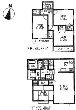 Floor plan. (8 Building), Price 24,800,000 yen, 4LDK, Land area 152.62 sq m , Building area 99.36 sq m