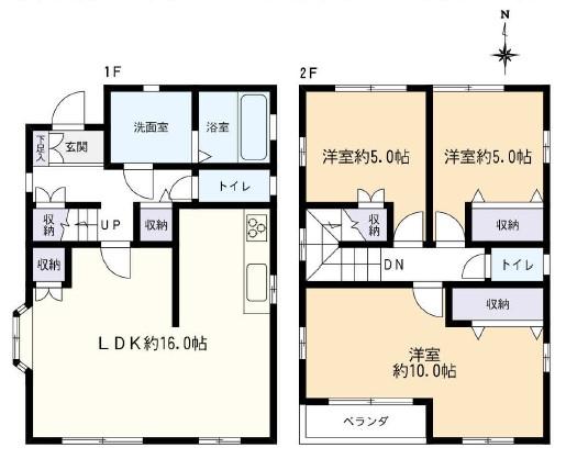 Floor plan. 14.8 million yen, 3LDK, Land area 105.58 sq m , Building area 92.32 sq m