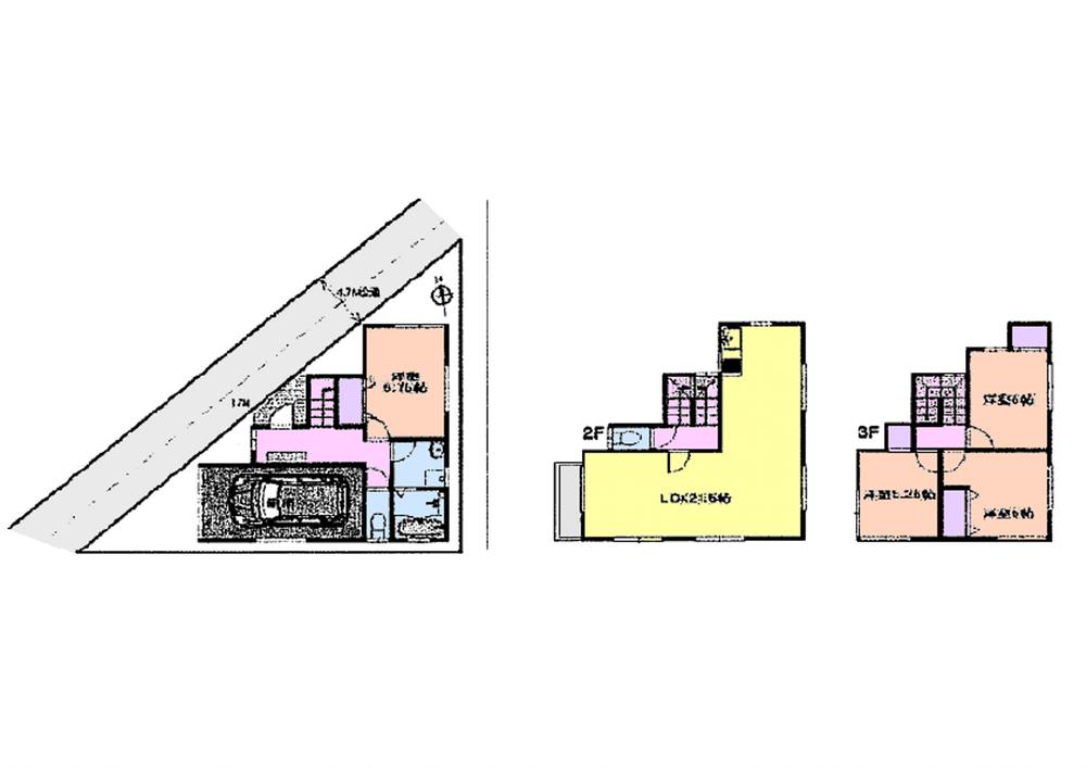 Floor plan. 15.8 million yen, 4LDK, Land area 75 sq m , Building area 123.38 sq m