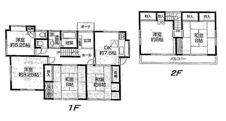 Floor plan. 16.4 million yen, 6DK, Land area 243.6 sq m , Building area 114.02 sq m