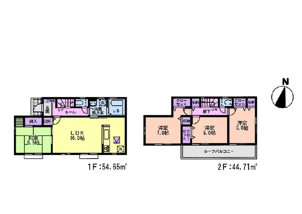 Floor plan. (Nuda 3 Building), Price 21,800,000 yen, 4LDK, Land area 152.4 sq m , Building area 99.36 sq m