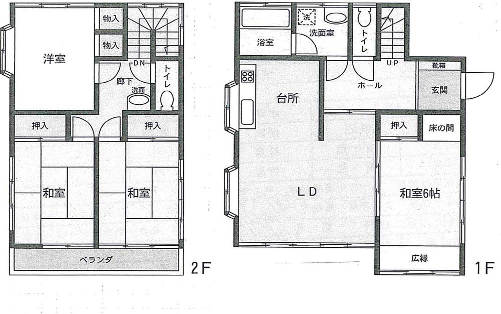 Floor plan. 16.8 million yen, 4LDK, Land area 206.39 sq m , Building area 103.5 sq m
