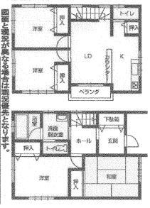 Floor plan. 18,800,000 yen, 4LDK, Land area 108.08 sq m , Building area 90.25 sq m