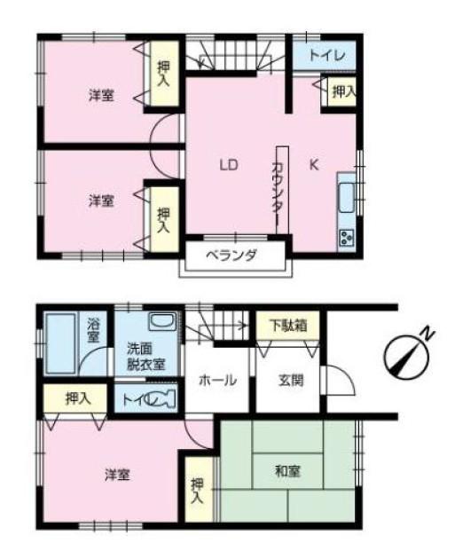 Floor plan. 18,800,000 yen, 4LDK, Land area 108.08 sq m , Building area 92.25 sq m