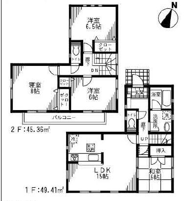 Floor plan. (3 Building), Price 22,800,000 yen, 4LDK, Land area 156.86 sq m , Building area 94.77 sq m