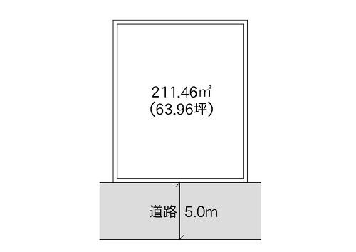 Compartment figure. Land price 17.5 million yen, Land area 211.46 sq m compartment view