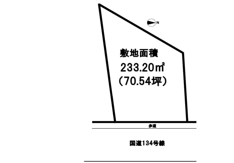 Compartment figure. Land price 28.5 million yen, Land area 233.2 sq m