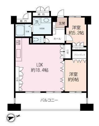 Floor plan. 2LDK, Price 24,800,000 yen, Footprint 72.99 was sq m floor plan change.