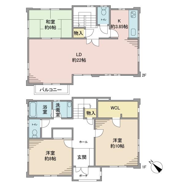Floor plan. 36 million yen, 3LDK, Land area 351.52 sq m , Building area 124.42 sq m
