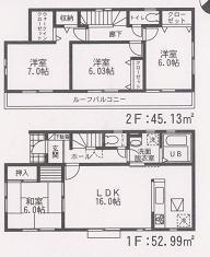 Floor plan. (1 Building), Price 27.5 million yen, 4LDK, Land area 148.17 sq m , Building area 98.12 sq m