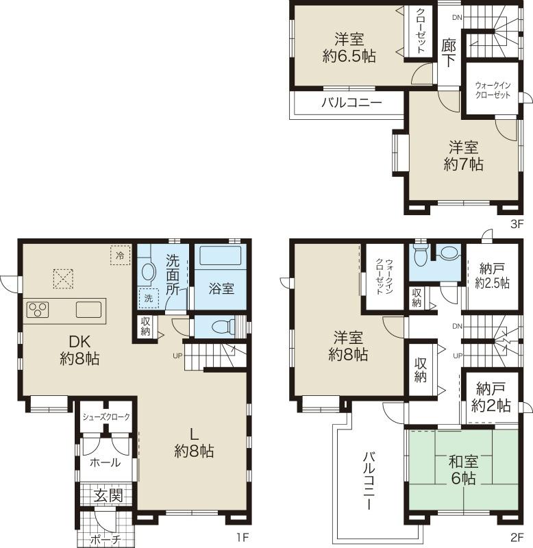 Floor plan. 16.8 million yen, 4LDK, Land area 102.34 sq m , Building area 132.48 sq m