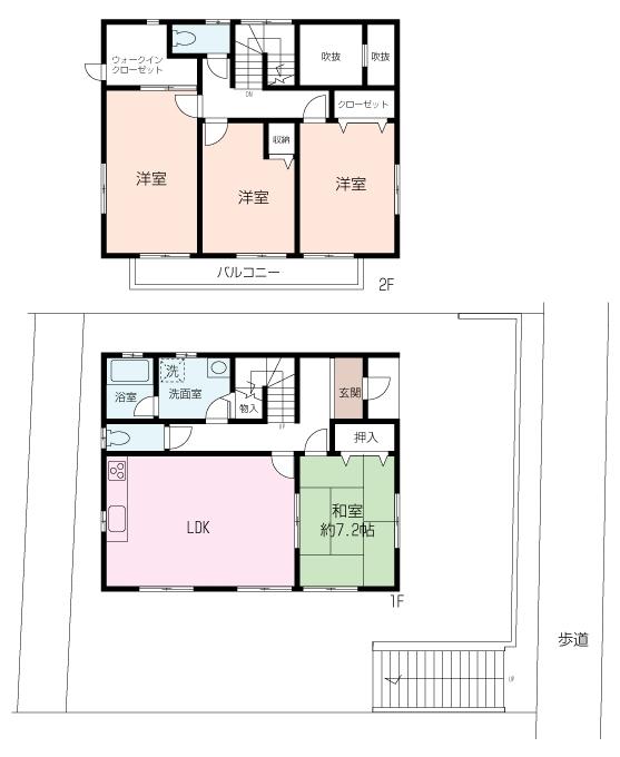 Floor plan. 19,800,000 yen, 4LDK, Land area 206.62 sq m , 4LDK of building area 118 sq m 35.69 tsubo