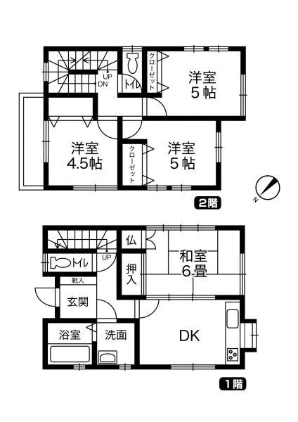 Floor plan. 11.8 million yen, 4DK, Land area 164.22 sq m , Is a floor plan of the building area 76.18 sq m 4DK