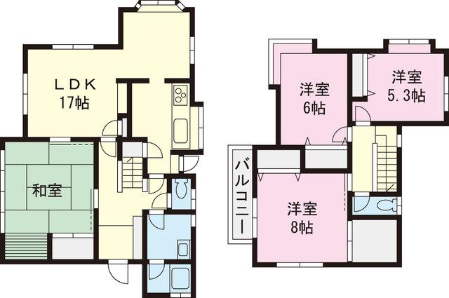 Floor plan. 26.5 million yen, 4LDK, Land area 193.12 sq m , Building area 108.47 sq m