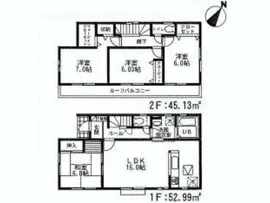 Floor plan. 27.5 million yen, 4LDK, Land area 148.17 sq m , Building area 98.12 sq m floor plan