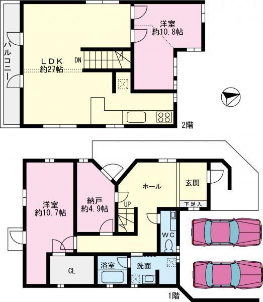 Floor plan. 29,800,000 yen, 2LDK+S, Land area 151.91 sq m , Building area 130.2 sq m