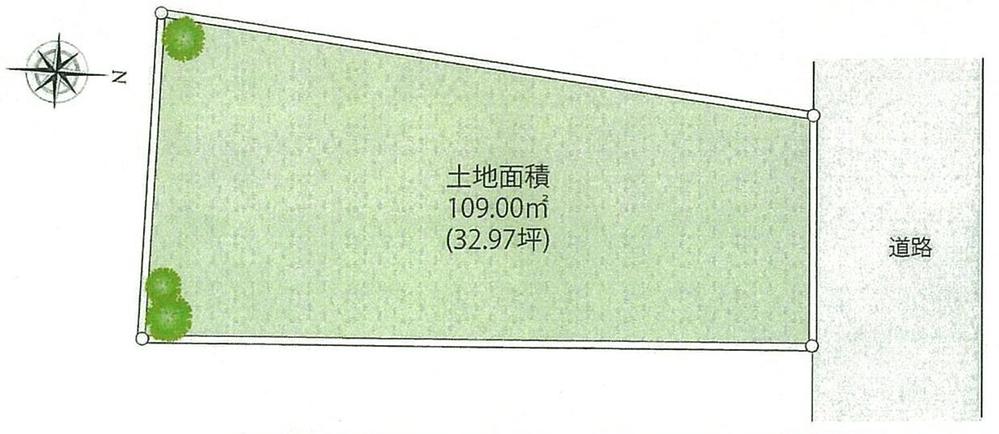 Compartment figure. Land price 18,800,000 yen, Land area 109 sq m compartment view