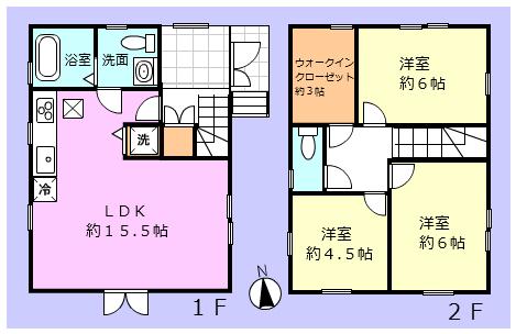 Floor plan. 39,800,000 yen, 3LDK, Land area 116.03 sq m , Building area 79.32 sq m floor plan