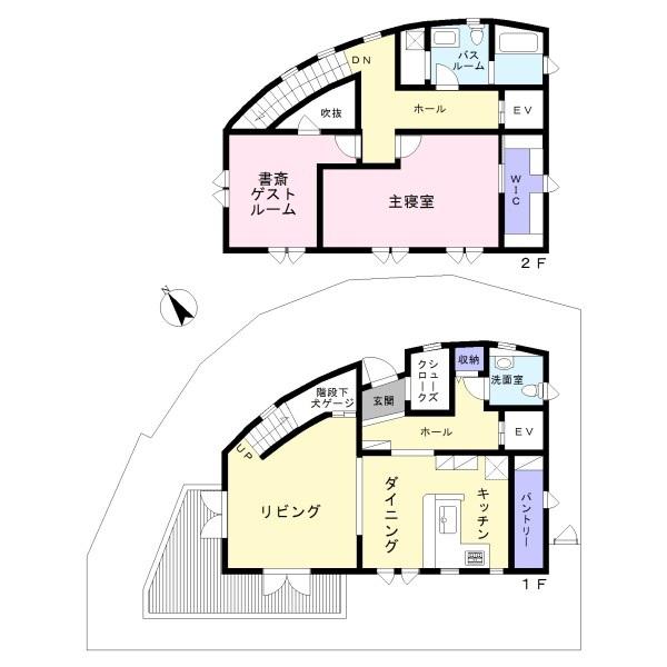 Floor plan. 89,800,000 yen, 2LDK + S (storeroom), Land area 208.6 sq m , Building area 121.86 sq m