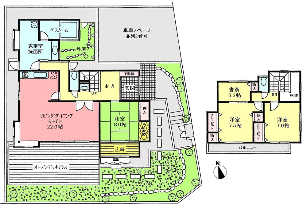 Floor plan. 36,800,000 yen, 3LDK + S (storeroom), Land area 282.46 sq m , Building area 119.65 sq m floor plan