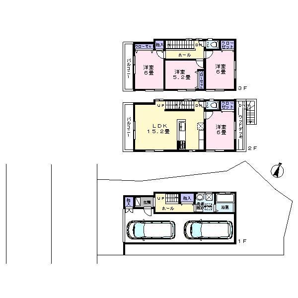 Floor plan. 36,800,000 yen, 4LDK, Land area 113.73 sq m , Building area 126.9 sq m