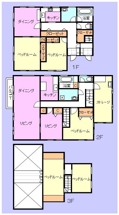 Floor plan. 57,500,000 yen, 6LDDKK, Land area 213.97 sq m , Building area 210.94 sq m   ※ If the drawings and the present situation is different takes precedence the current state