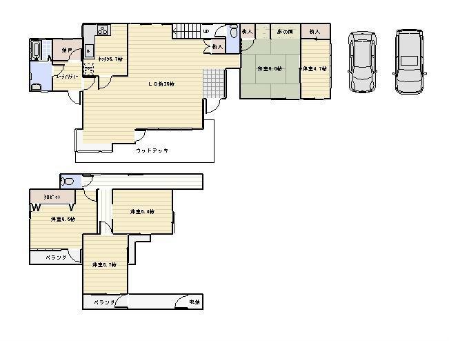 Floor plan. 42,800,000 yen, 5LDK+S, Land area 385.67 sq m , It is a building with a building area of ​​157.33 sq m room. 