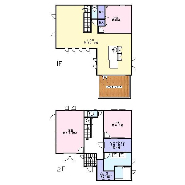 Floor plan. 69,800,000 yen, 3LDK + S (storeroom), Land area 279.88 sq m , Building area 145.73 sq m