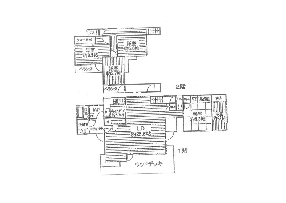 Floor plan. 42,800,000 yen, 5LDK + S (storeroom), Land area 385.67 sq m , Building area 157.33 sq m