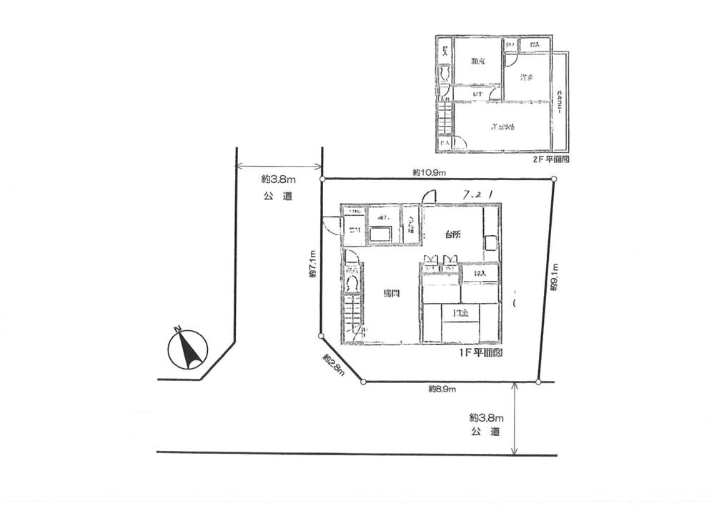 Floor plan. 23.8 million yen, 4LDK, Land area 98.15 sq m , Building area 86.75 sq m