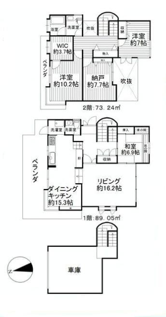 Floor plan. 52,800,000 yen, 3LDK + S (storeroom), Land area 228.68 sq m , Building area 214.04 sq m floor plan