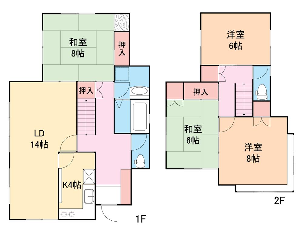 Floor plan. 25 million yen, 4LDK, Land area 165.18 sq m , Building area 109.06 sq m