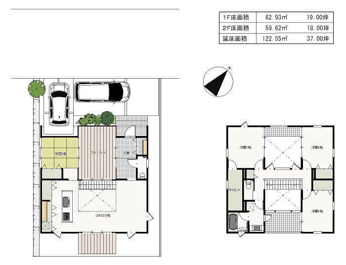 Floor plan. 39,800,000 yen, 4LDK, Land area 165.25 sq m , Building area 122.55 sq m