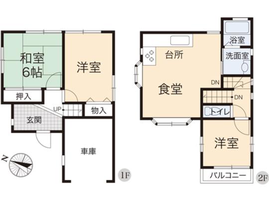 Floor plan. 11.8 million yen, 3DK, Land area 73.84 sq m , Building area 68.13 sq m floor plan
