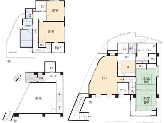 Floor plan. 49,800,000 yen, 4LDK, Land area 202.32 sq m , Building area 230.97 sq m floor plan