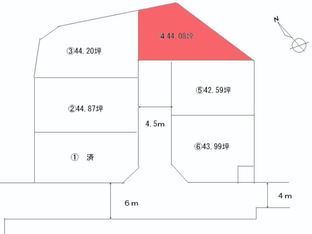 Compartment figure. Land price 19.9 million yen, Land area 145.72 sq m