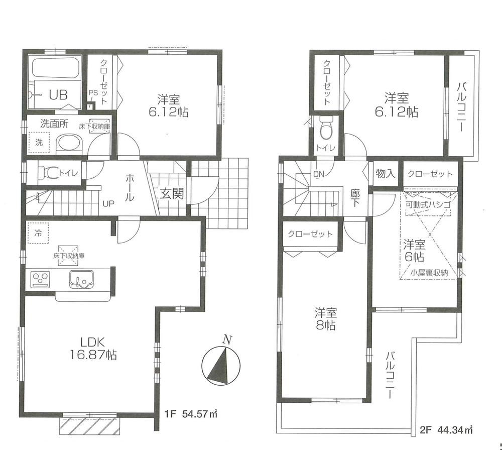 Floor plan. 32,800,000 yen, 4LDK, Land area 102.03 sq m , Building area 99.01 sq m