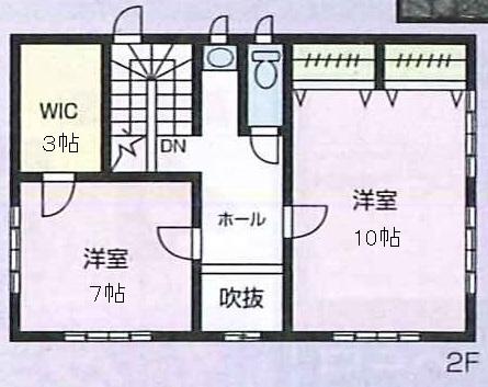 Floor plan. 32,800,000 yen, 3LDK + 3S (storeroom), Land area 271.81 sq m , Building area 105.16 sq m 2F Floor Plan And one room is made larger, Also thank a lot of storage, such as WIC