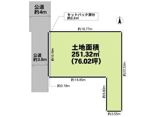 Compartment figure. Land price 31,800,000 yen, Land area 251.32 sq m