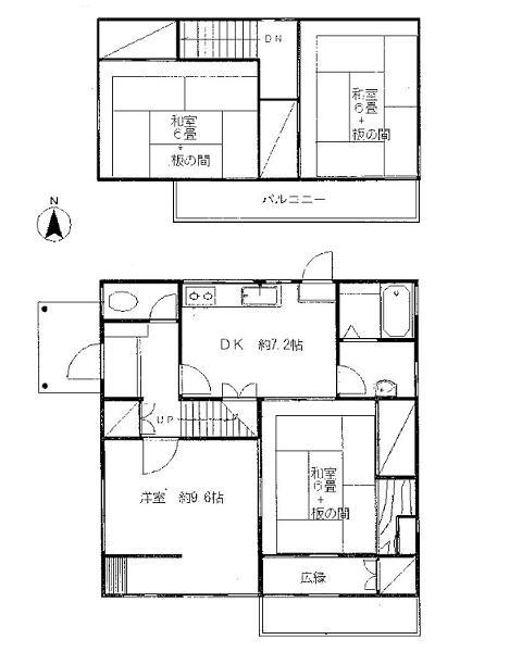 Floor plan. 14.8 million yen, 4DK, Land area 244.29 sq m , Building area 89.62 sq m