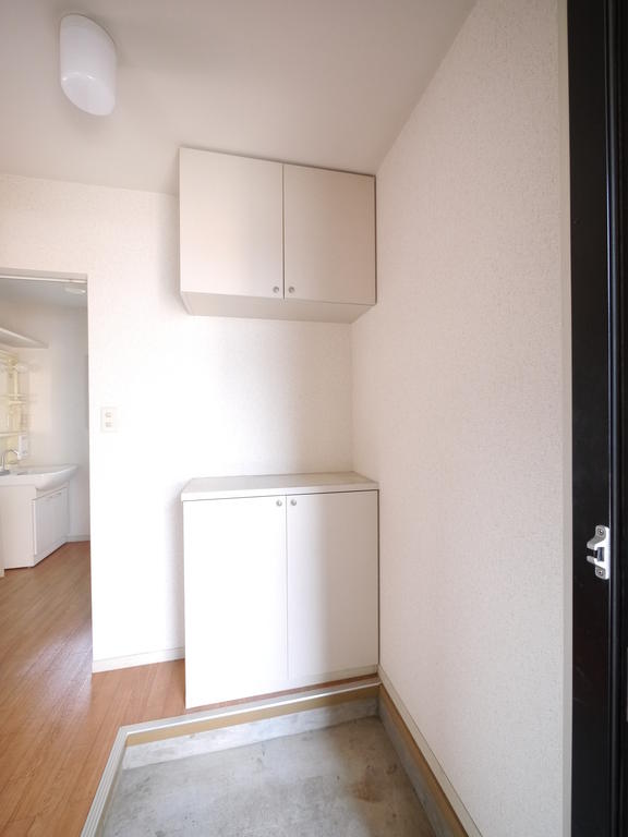 Entrance. A spacious entrance. Large also shoebox