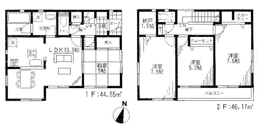 Floor plan. Price 28.8 million yen, 4LDK, Land area 115.52 sq m , Building area 90.72 sq m