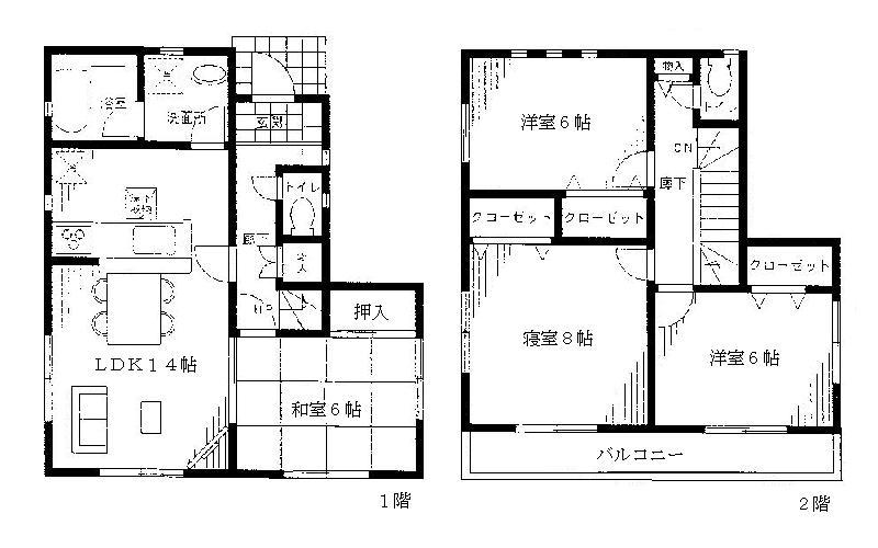 Floor plan. 28.8 million yen, 4LDK, Land area 144.5 sq m , Building area 93.96 sq m