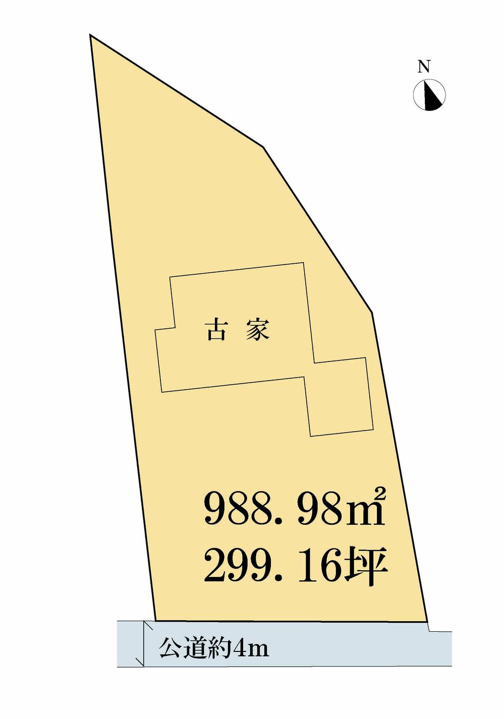 Compartment figure. Land price 29,900,000 yen, Land area 988.98 sq m